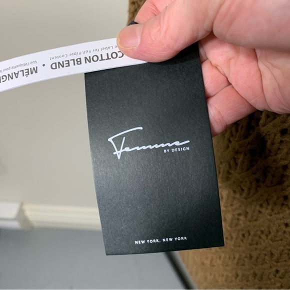 Nwt femme by design NY chunky fisherman brown purple boho open knit sweater sz M - Picture 8 of 12